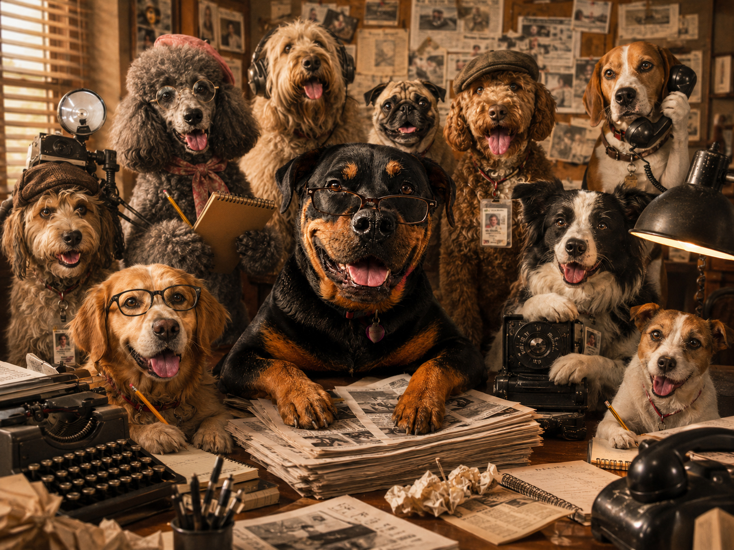 DogDaily newsroom team group portrait